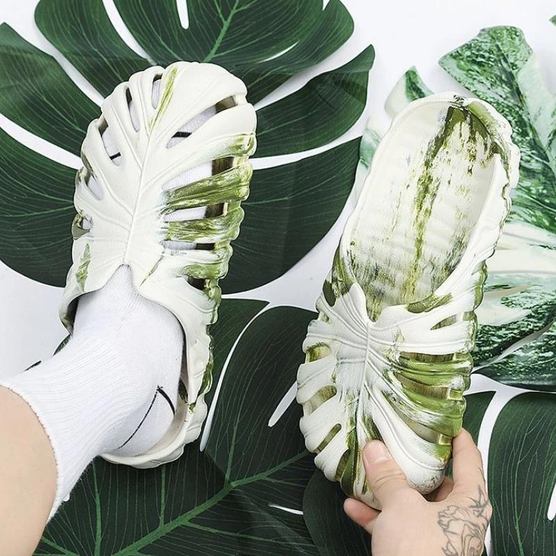 Дырчатые сандалии мужские уличные пляжные туфли на платформе дешевая ликвидация Y2k забавные высококачественные летние шлепанцы из ЭВА для мужчин