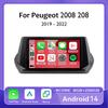 9-дюймовый Android 14 беспроводной Carplay Auto для Peugeot 2008 208 2019 2020 2021 2022 автомобильный радиоприемник мультимедиа видеоплеер навигация GPS