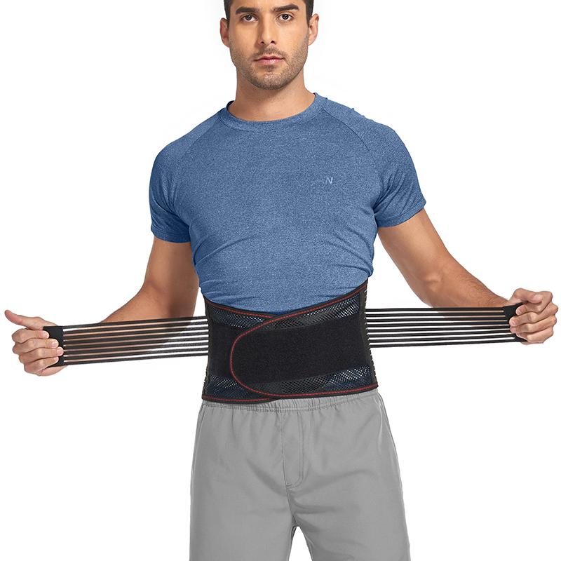 Обезболивающий пояс, поддерживающий пояс для нижней части спины, регулируемый тренажер для талии, триммер с двойной застежкой, поясничный поддерживающий бандаж