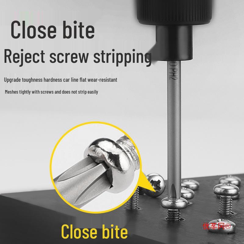 PISO Anti-Slip Cross Extended Rod Strong Magnet Hex PH2 Drill & Screwdriver Bit Set
