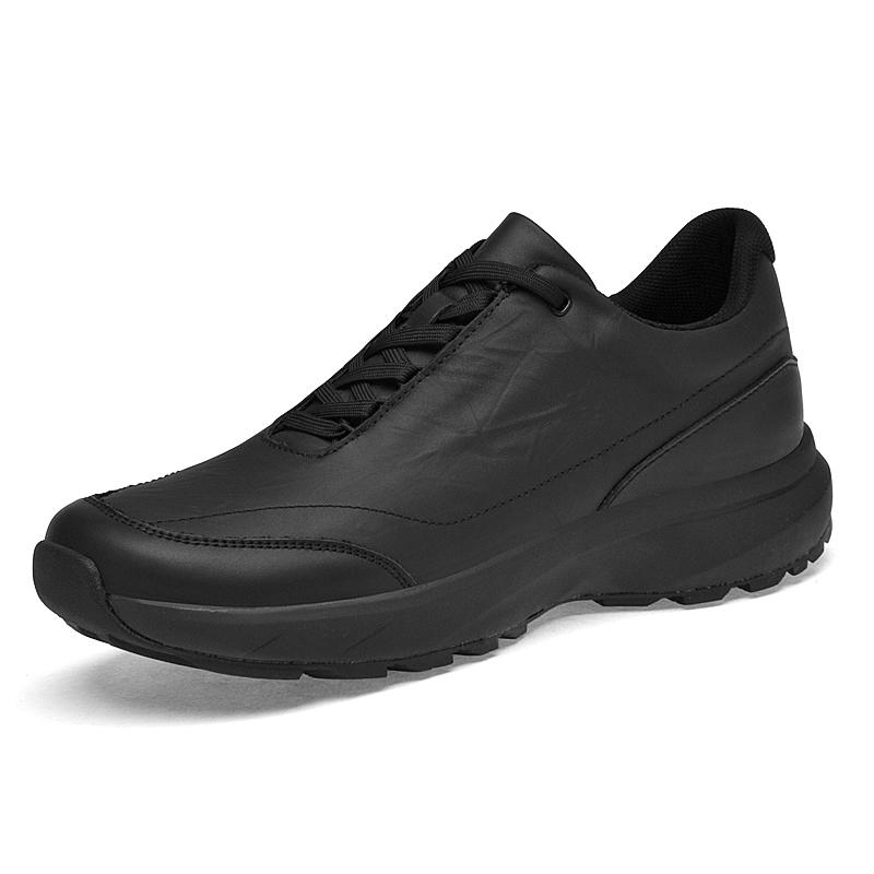 Genuine Leather Men's Casual Shoes Leisure Walk Sneakers Stylish Low-Top Lace-Up Shoes for Daily Wear Treking Footwear Trainers