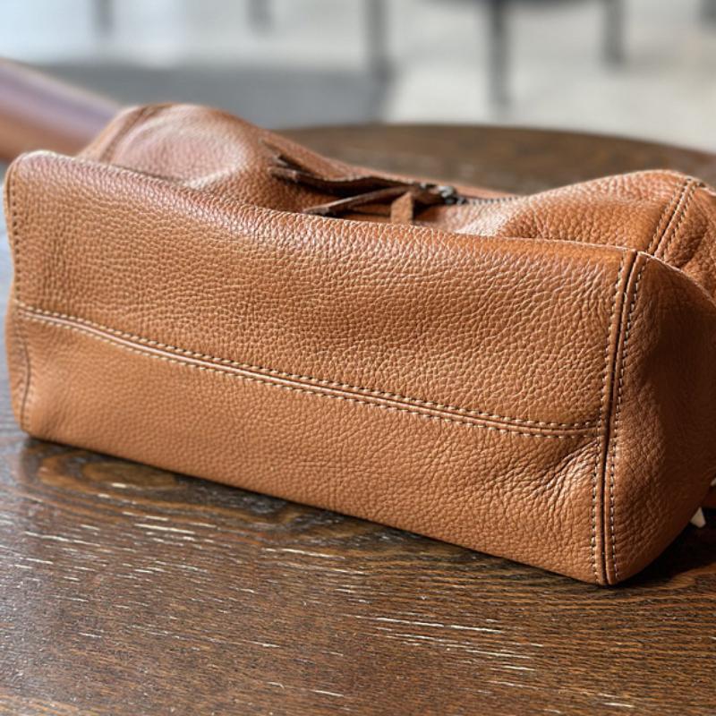 Легкая женская сумка через плечо из натуральной кожи для отдыха, универсальная сумка из мягкой воловьей кожи в стиле ретро