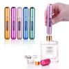 Portable Travel Perfume Bottle 5ml Bottom Charge Liquid Container Cosmetics Spray Bottle Dispenser Press Head