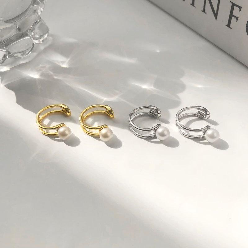Жемчужный французский ретро пирсинг ушей без евангельских косточек клипсы темперамент простой дизайн серьги