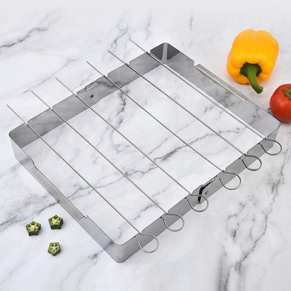 Foldable BBQ Skewer Rack Set Creative Outdoor Grill Tools BBQ Grill Rack  Outdoor Camping
