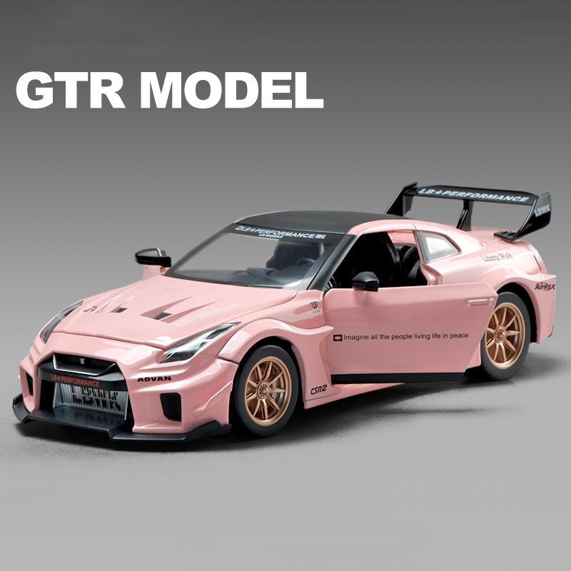 1:24 Skyline Ares GTR R35 Diecasts & Toy Vehicles Metal Toy Car Model High Simulation Pull Back Collection Kids Toys