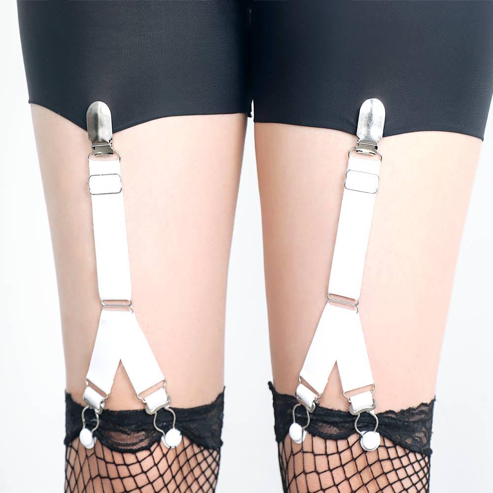Harness Female Women Elastic Clips Metal Punk Leg Suspender Sexy Belt 2PCS Garters