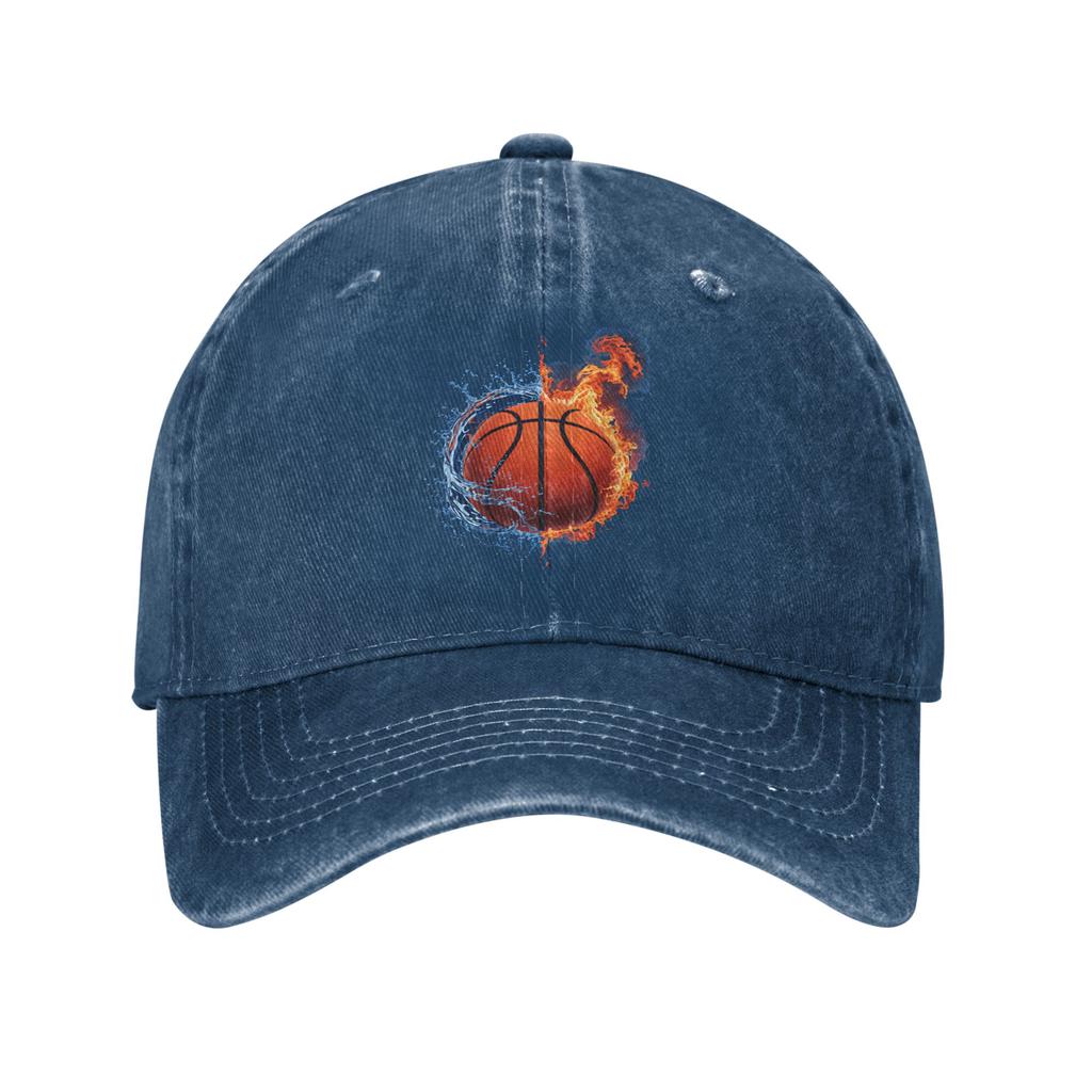 Funny Basketball fire Casual Baseball Cap Hiking Fishing Trucker Hat Summer Adjustable Men Adult Fitted Retro Baseball Caps