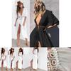 Chic Women's Lace Crochet Beach Kaftan Dress For Effortless Summer Style