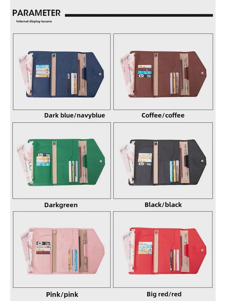 Держатель паспорта Xiangyin RFID: Кожаный дорожный кошелек тройного сложения с отделениями для удостоверения личности и карт