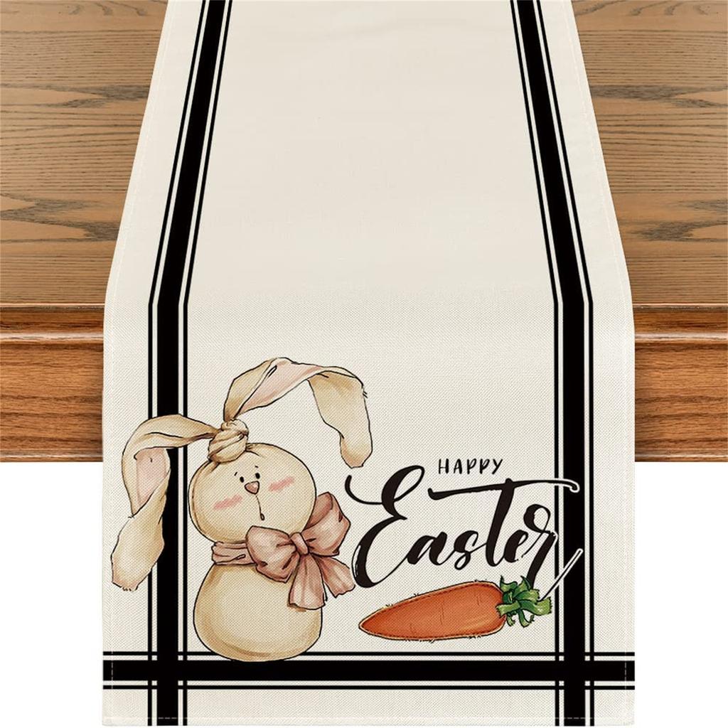 Пасхальная дорожка для стола, весна-лето, сезонный праздник, украшение для кухонного обеденного стола для дома, на открытом воздухе, декор для вечеринки