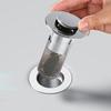 Drain Stopper Universal Bathroom Sink Stopper Stainless Steel Anti-Clog Filter Hair Catcher for Home