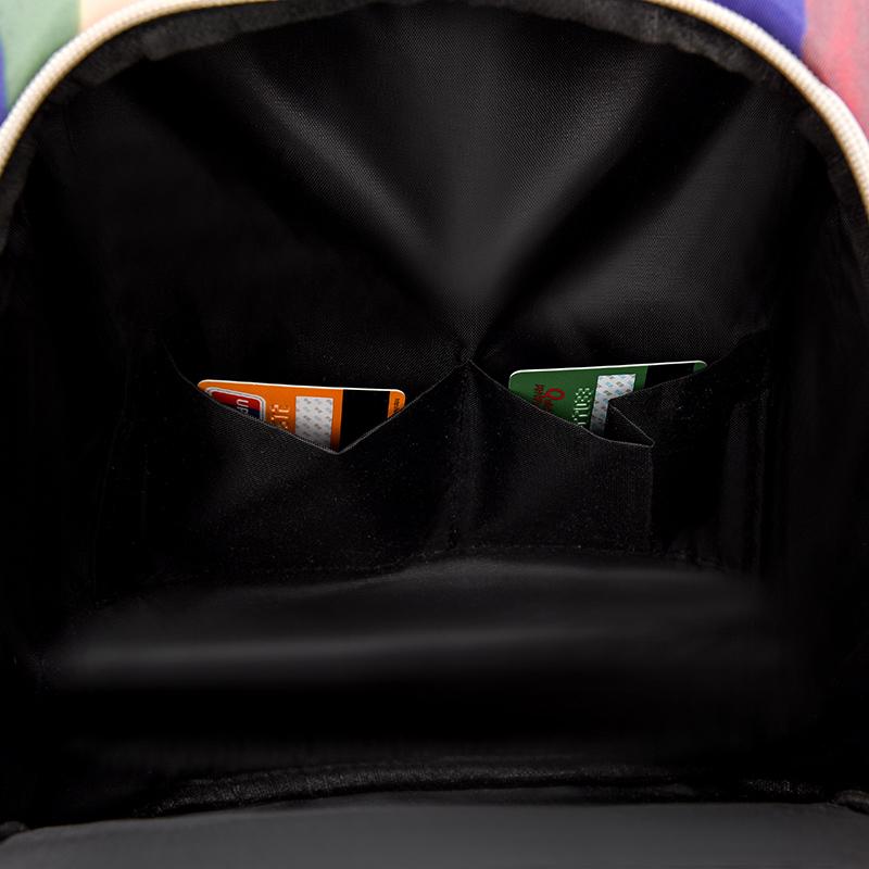 Anti-Theft Backpack Women's Multi-Use Shoulder Bag Colourful Print Travel Lightweight Oxford Women's Bag