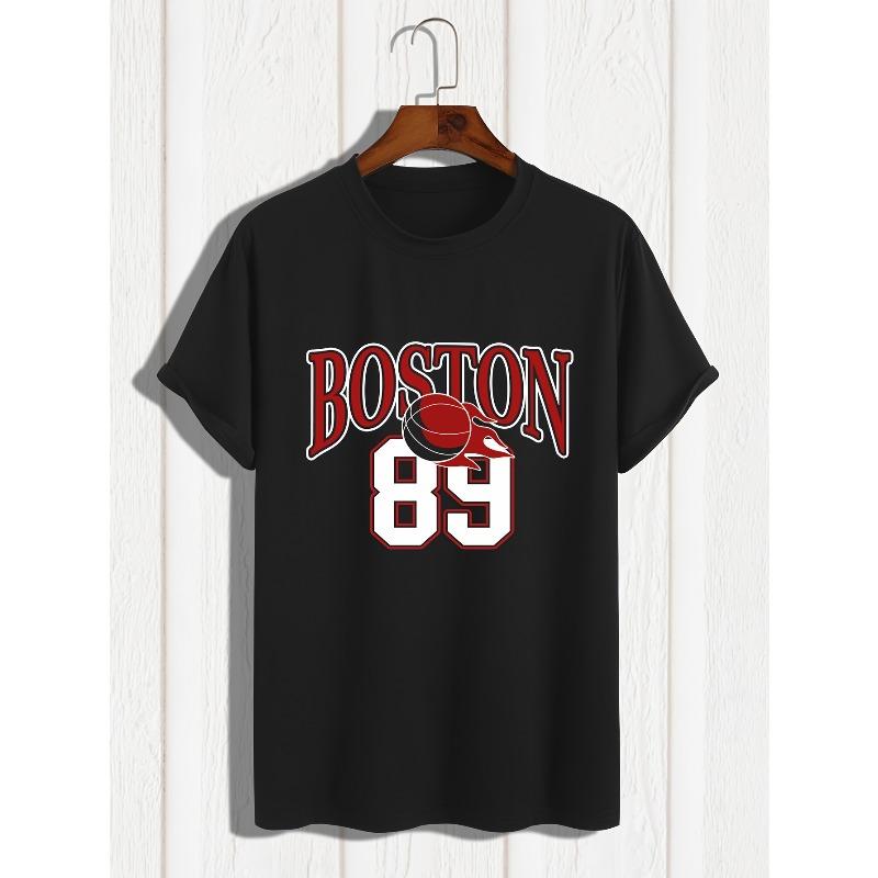 Мужская футболка с коротким рукавом европейского размера BOSTON89 - Молодежная, Спортивная, Простая, Модная и Универсальная одежда для мужчин