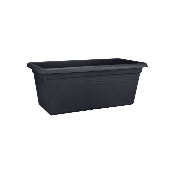Jardinière - GREEN BASICS XXL - Plastique - Noir - 29,5x59,2xH27,7cm - 100% récyclé - ELHO