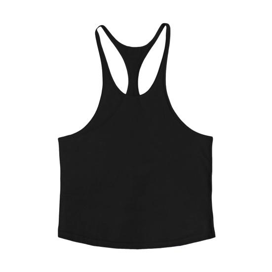 Мужской однотонный спортивный жилет с круглым вырезом без рукавов, дизайн с гоночной спиной, жилет для бодибилдинга и фитнеса, топы на бретельках