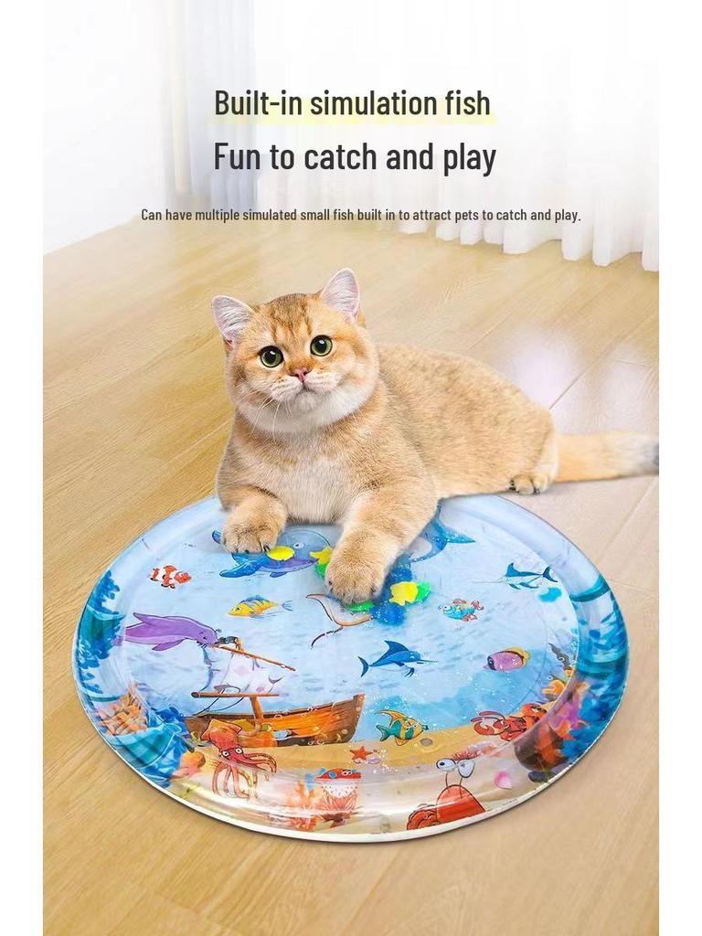 Большая надувная охлаждающая водяная кровать для кошек и собак - Ледяная подушка против царапин