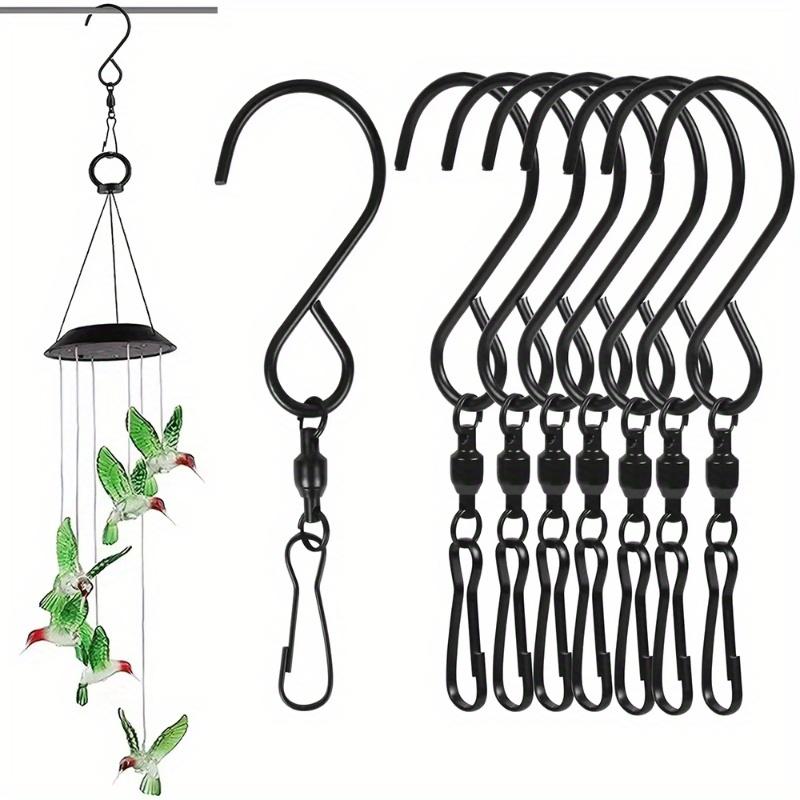 One Set8This stainless steel rotating hook clip is designed for wall mounting and is perfect for hanging wind chimes and crystal spinners. It is easy