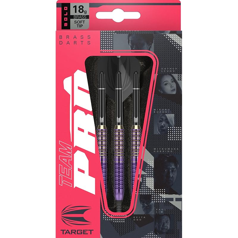 TEAM PRO Series KEITA ONO BRASS 18G 2BA Набор латунных дартсов (со специальным чехлом)