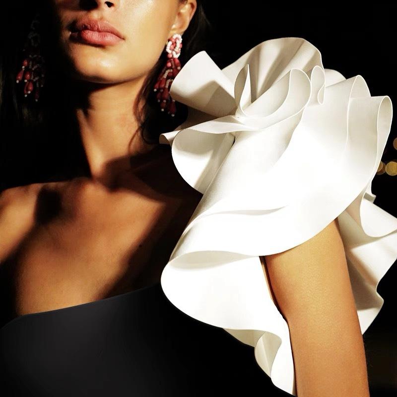 Sexy 2024 One Shoulder Ruffle Swimsuit with Beach Skirt Swimwear Women Bathing Suit Sexy Beachwear High Waist Bodysuit Monokin