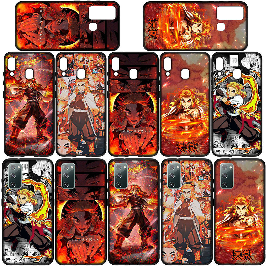 Чехол для телефона Samsung Galaxy S25 S24 S23 iPhone 16 15 Xiaomi Redmi Note 14 13 12 16E X 11 Pro Max OPPO Moto Demon Slayer Rengoku Kyoujurou Cool Cover