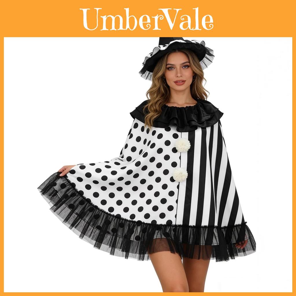 Witch Clown Costume Cloak For Halloween Stage Shows And Cosplay Events In Unisex Design