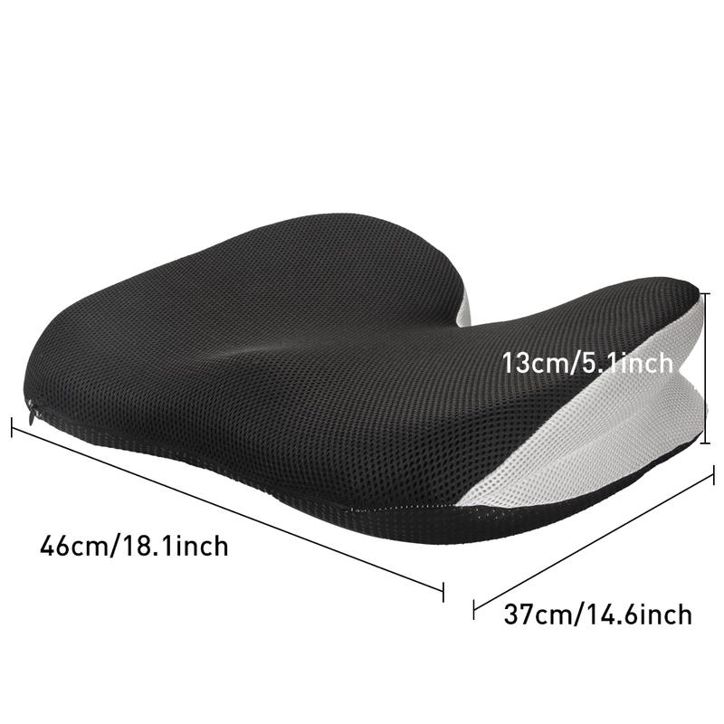 Seat Cushion, Ergonomic Memory Foam Coccyx Cushion for Office Chair & Car, Relieve Long-Term Sitting Pressure