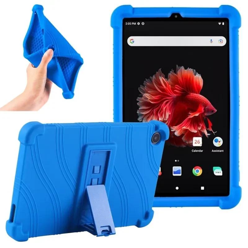 For Digma Pro Star 14 4G T606 8.4" Tablet PC Drop resistance Soft Silicone Shockproof Cover Case with Rear Kickstand