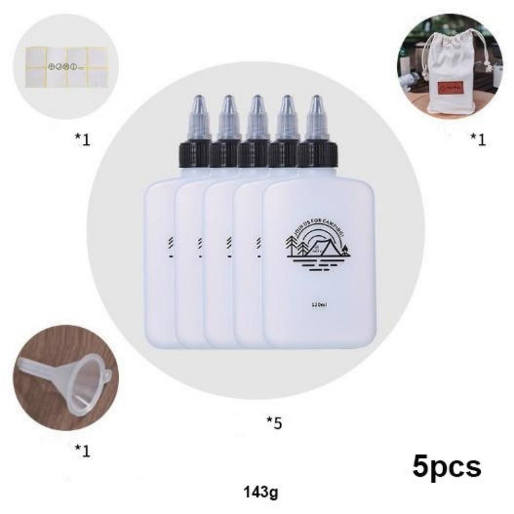 1/2/3/4/5pcs 120ML Camping Seasoning Bottle Portable 6*2.5*13.5cm Outdoor Oil Bottles Oil Pots Storage Boxes 4