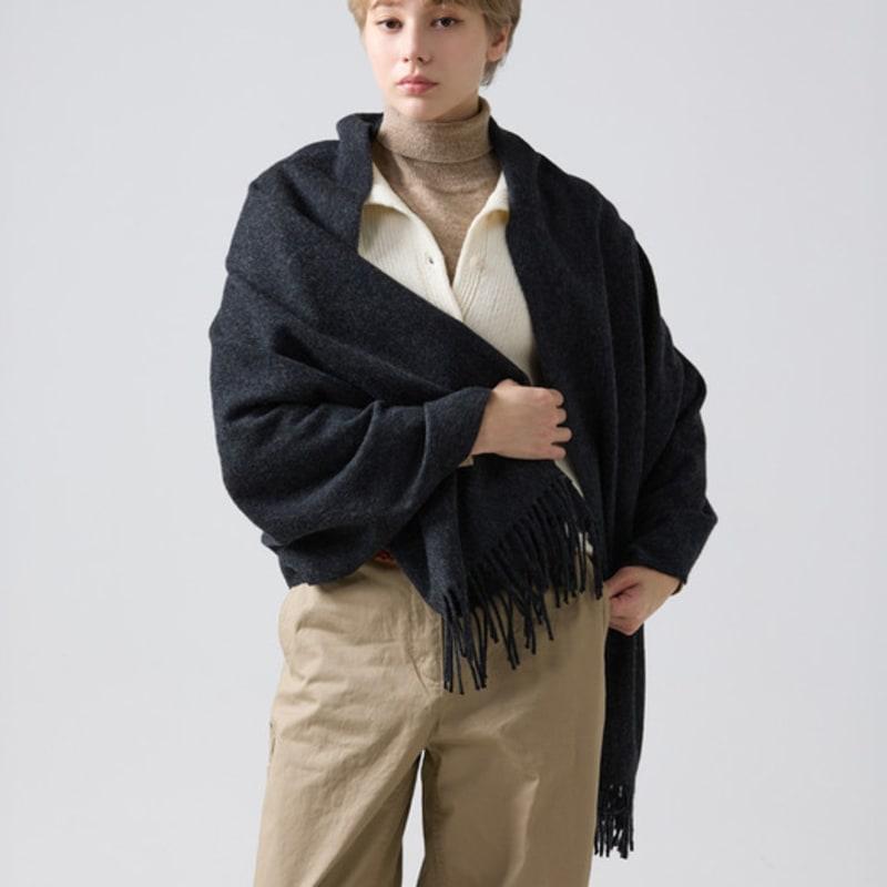 ABRAHAM MOON Шаль из мериносовой шерсти 70 см - Угольный