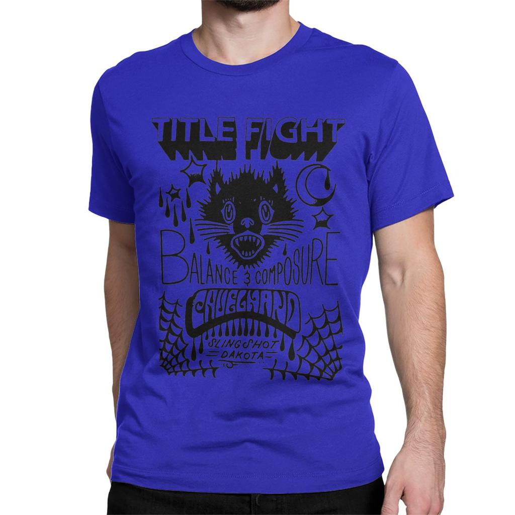 Novelty TITLE FIGHT BAND TShirts for Men Women Cotton T Shirts Title Fight Rock Music Tee Shirt Graphic Printed Clothes