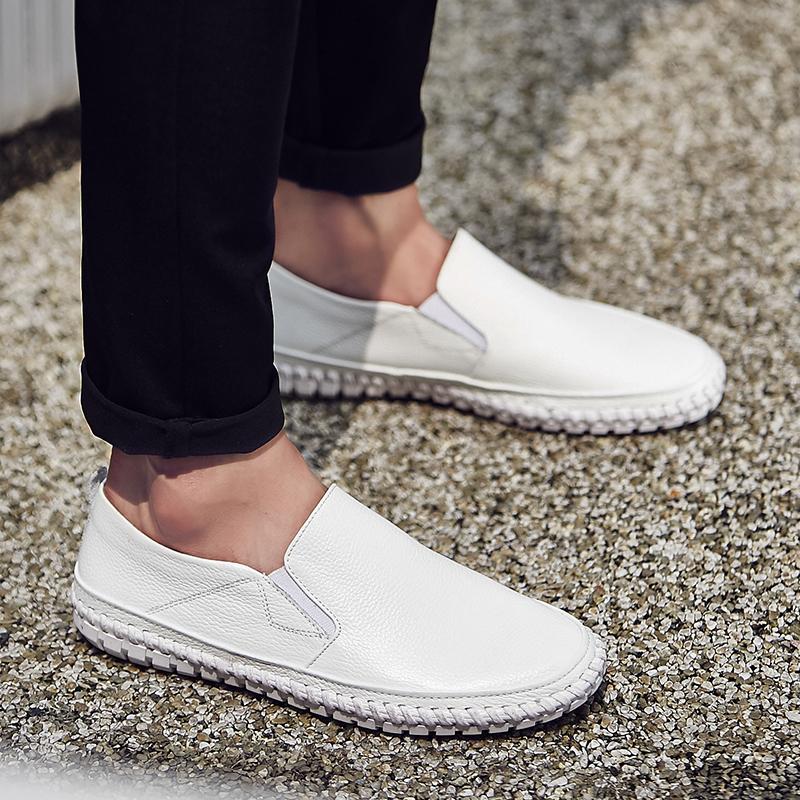 Модные Новые Мужские Лоферы Мягкие Мокасины Модные Мягкие Весенне-Осенние Кожаные Туфли На Все Случаи Жизни Мужские Теплые Балетки Обувь для Ходьбы Большой Размер 50