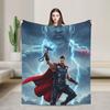 Thor  Blanket  Warm Soft Funny Plush Throw Blanket For Couch Chair Picnic Flannel Bedspread Bed Cover
