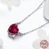 Новая коллекция 100% стерлингового серебра 925 пробы красный циркон маленький дьявол ожерелье кулон для женщин модные серебряные украшения