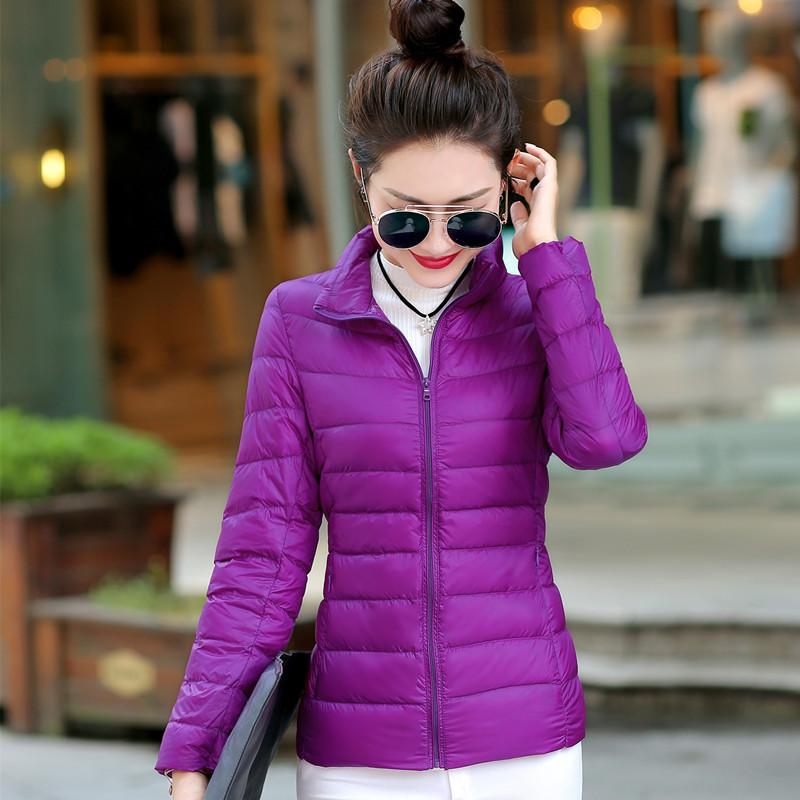 Elegant Then Extra Large Size Light Section Down Jacket Women Short Section Stand-up Collar Plus Size Comfortable Unique Personalized Clothes