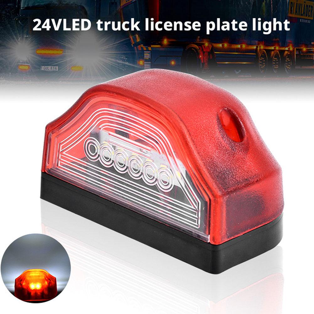 Универсальный светодиодный фонарь номерного знака 24 В, 6-светодиодный фонарь номерного знака грузовика с белым светом, Сменный фонарь для прицепов и O1I8