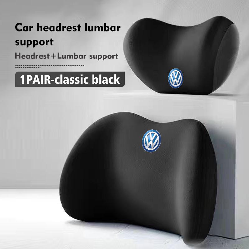 For Volkswagen VW Car Headrest Lumbar Support Neckpillow Waist Elastic Cushion Passat Golf 4 5 6 Tiguan Polo Scirocco Jetta CC zg6