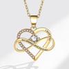 Fashionable Zircon Heart Large 8 I Love You Letter Necklace Women's Versatile Jewelry