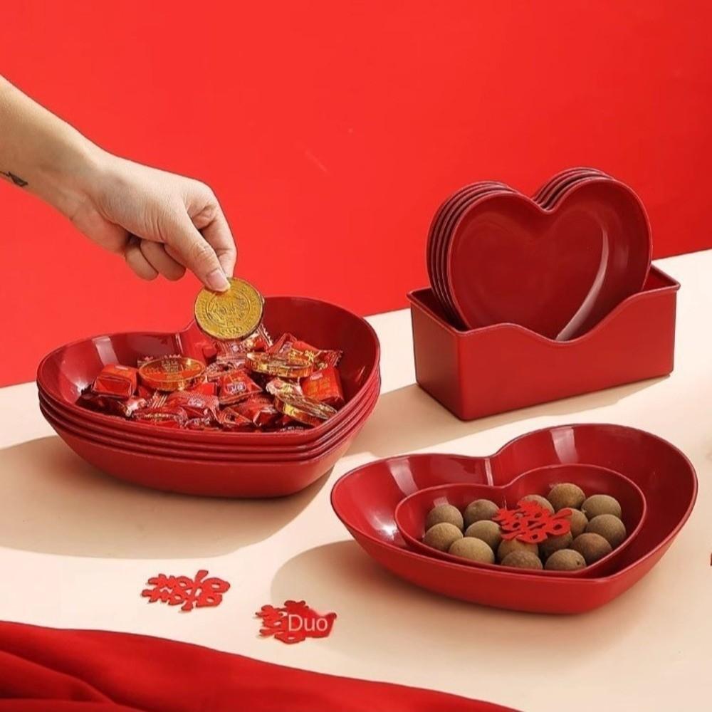 5/10 шт. Маленькая сервировочная тарелка в форме сердца, набор обеденных тарелок, креативный поднос для закусок и конфет