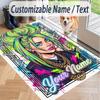 Custom Text Billie Eilish Pattern Floor Rug Soft Indoor Carpet Mat Living Room Bedroom