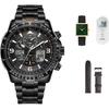 Citizen Promaster Кварцевые часы с питанием от света Стальной ремешок Мужские часы Черный циферблат JY8085-81E