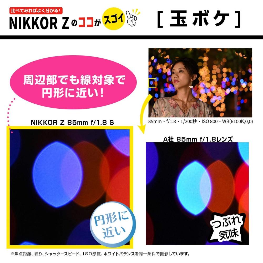 Nikon Однофокусный объектив NIKKOR Z 85 мм f1.8S Z байонет, совместимый с полноразмерной линейкой S