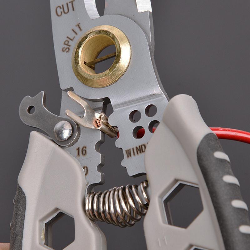 Многоцелевой инструмент для зачистки проводов, кабельные клеммы, обжимные плоскогубцы с длинными носами, зажим для разделения проводов, инструменты для электрика