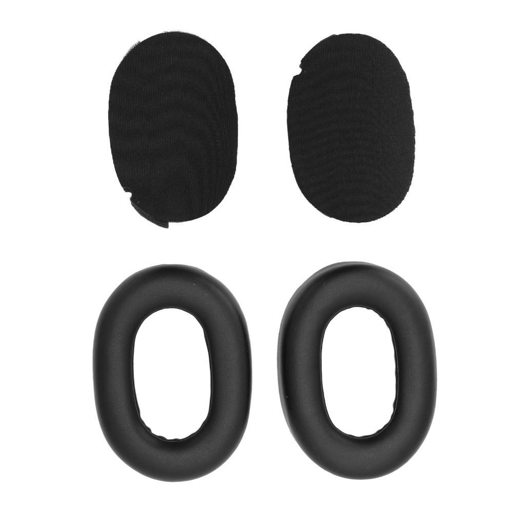 2PCS Black Replacement Ear Pads Leather Ear Covers for Elite 85h Wireless Headset Sound Equipment