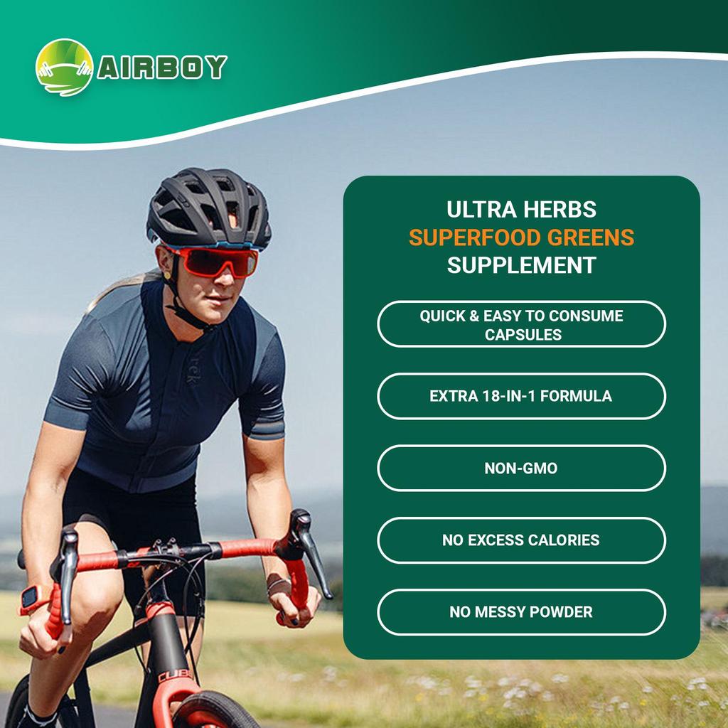 AIRBOY Superfood Capsules: Immune Support, Relieves Digestive Discomfort, Suitable for Both Men and Women