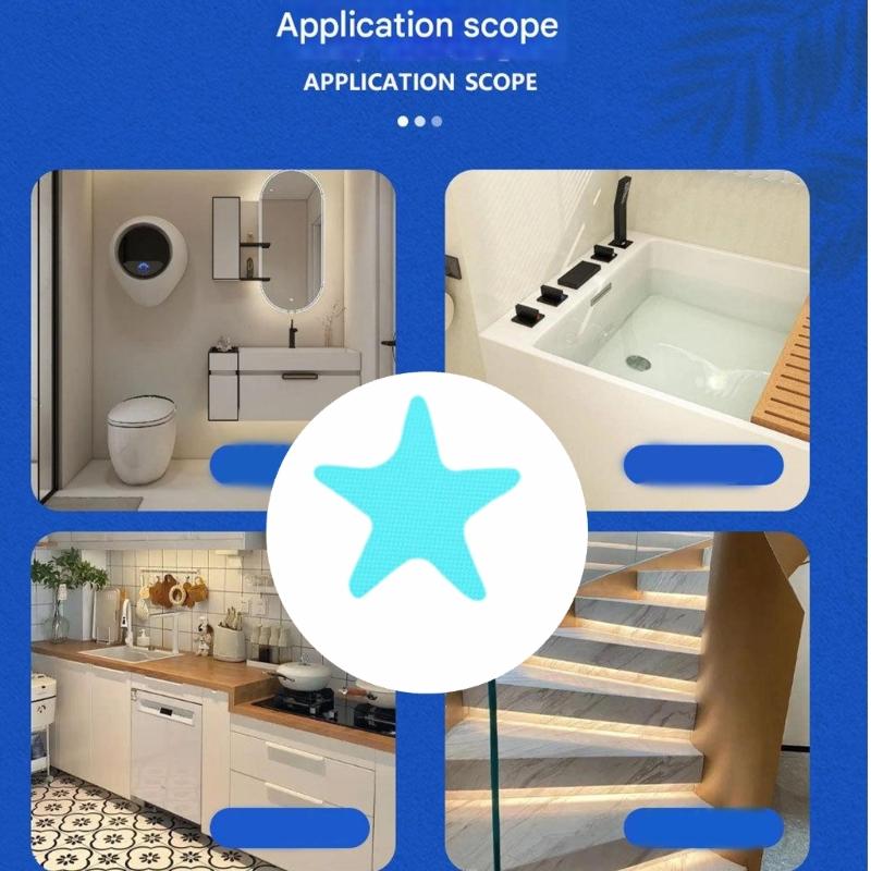 12/24Pcs Star Shape Anti Slip Shower Sticker Adhesive Decal Safety Bathtubs Strips for Bath Tub,Shower Floor,Stair