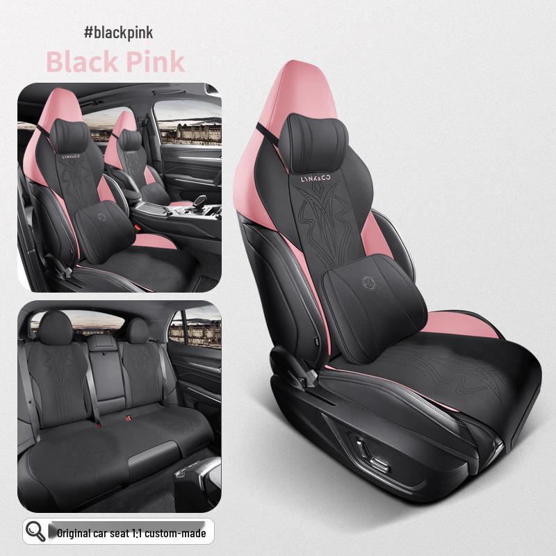 Lynk&Co 03 Suede Saddle Pad: Half-Wrapped Car Seat Cushion Cover