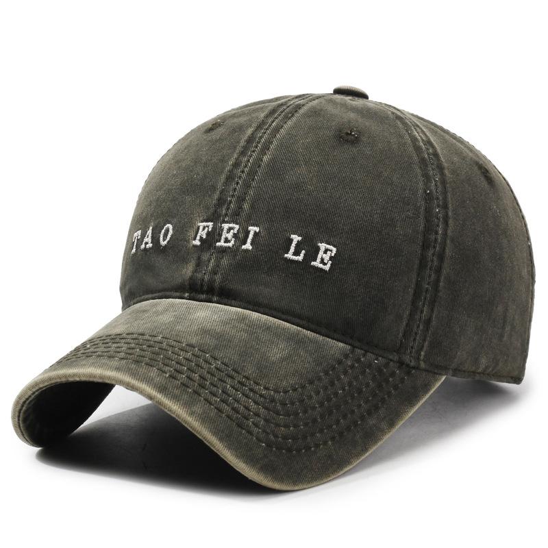 Fashion Letter Embroidery Cap Personalized Baseball Cap Men'S And Women'S Outdoor Sunshade Versatile Washed Hat Tide