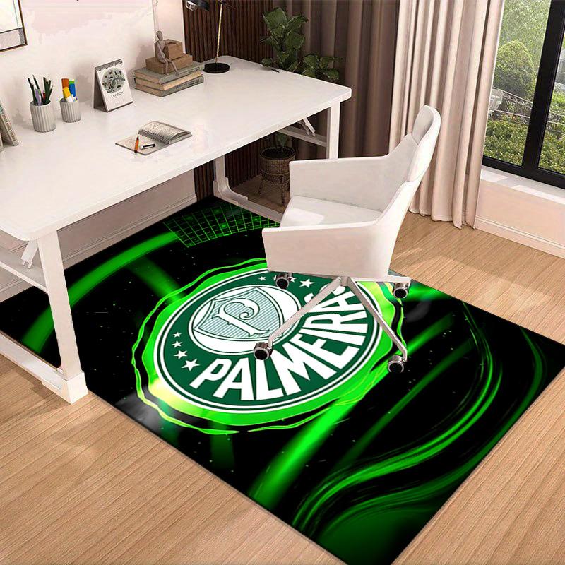 Green And White Passion Printed Area Rug for Office, Chair Rug, Decorative Carpet Floor Mat, Large Size Fan gifts Christmas gifts