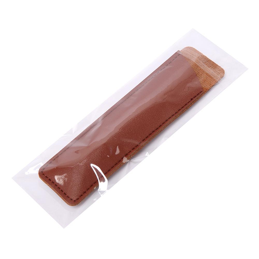 Pu Leather Pen Pencil Bag Pencil Holder Simple Pencil Case Pen Protective Bag Handmade Pen Sleeve Stationery Storage Pouch